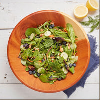 Rustic Wood Bowls for Serving Salads and Fruits