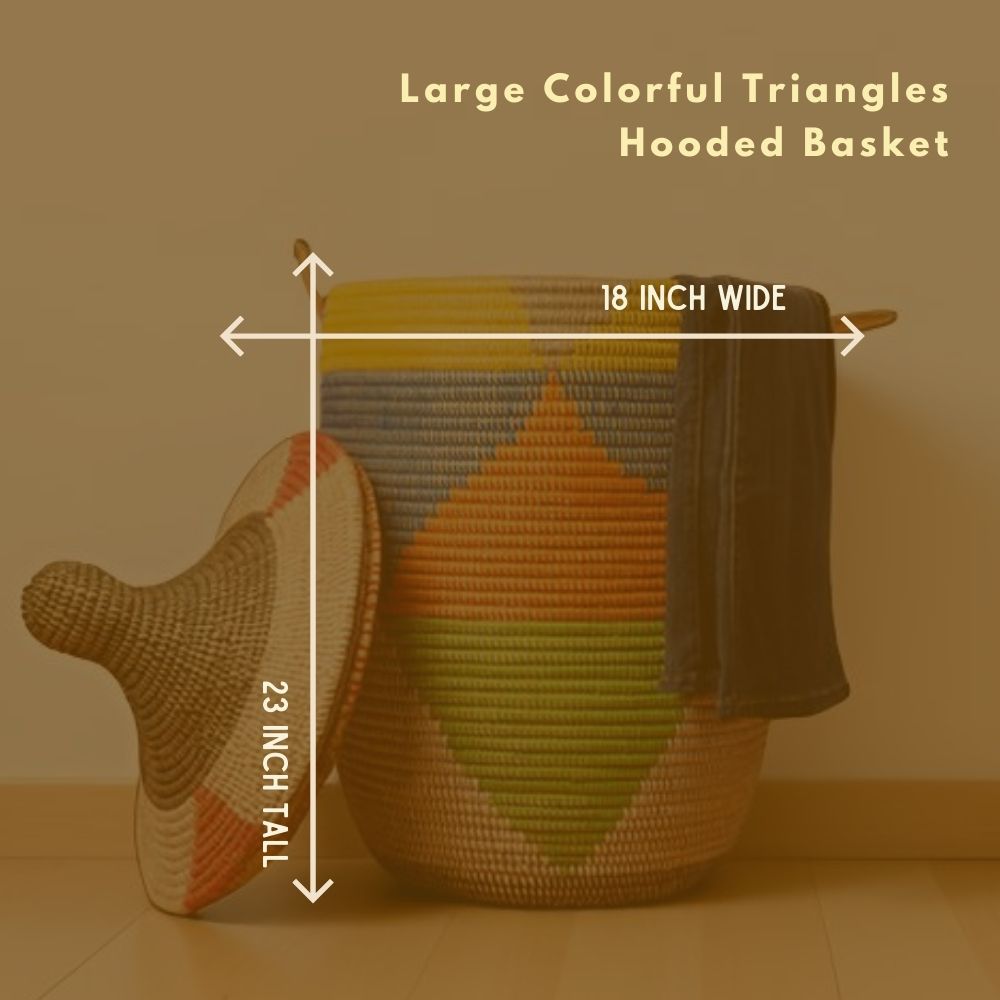 Large Decorative Wicker Storage Basket, 18" Wide, 23" Tall