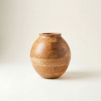 Wooden Pot Vases for Entry and Living
