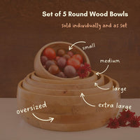 Wood Salad Bowls for Dinner, Party, Catering, Buffet, Wedding, Office, Restaurant, Serving, Mixing, Centerpiece, Fruits, Chips