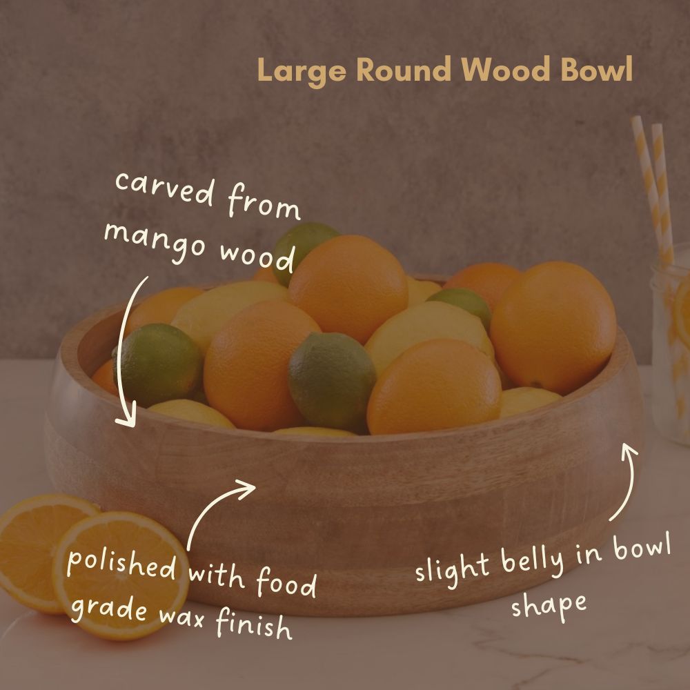 Wood Salad Bowls for Dinner, Party, Catering, Buffet, Wedding, Office, Restaurant, Serving, Mixing, Centerpiece, Fruits, Chips