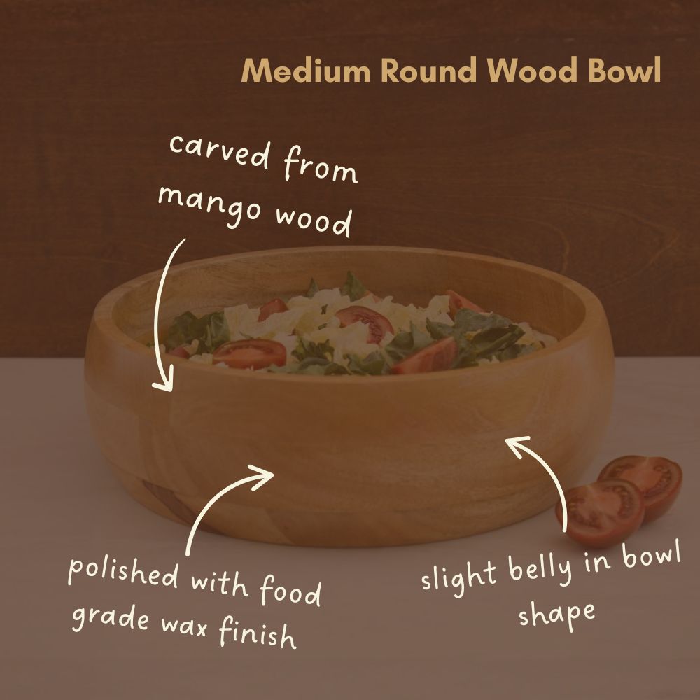 Wood Salad Bowls for Dinner, Party, Catering, Buffet, Wedding, Office, Restaurant, Serving, Mixing, Centerpiece, Fruits, Chips
