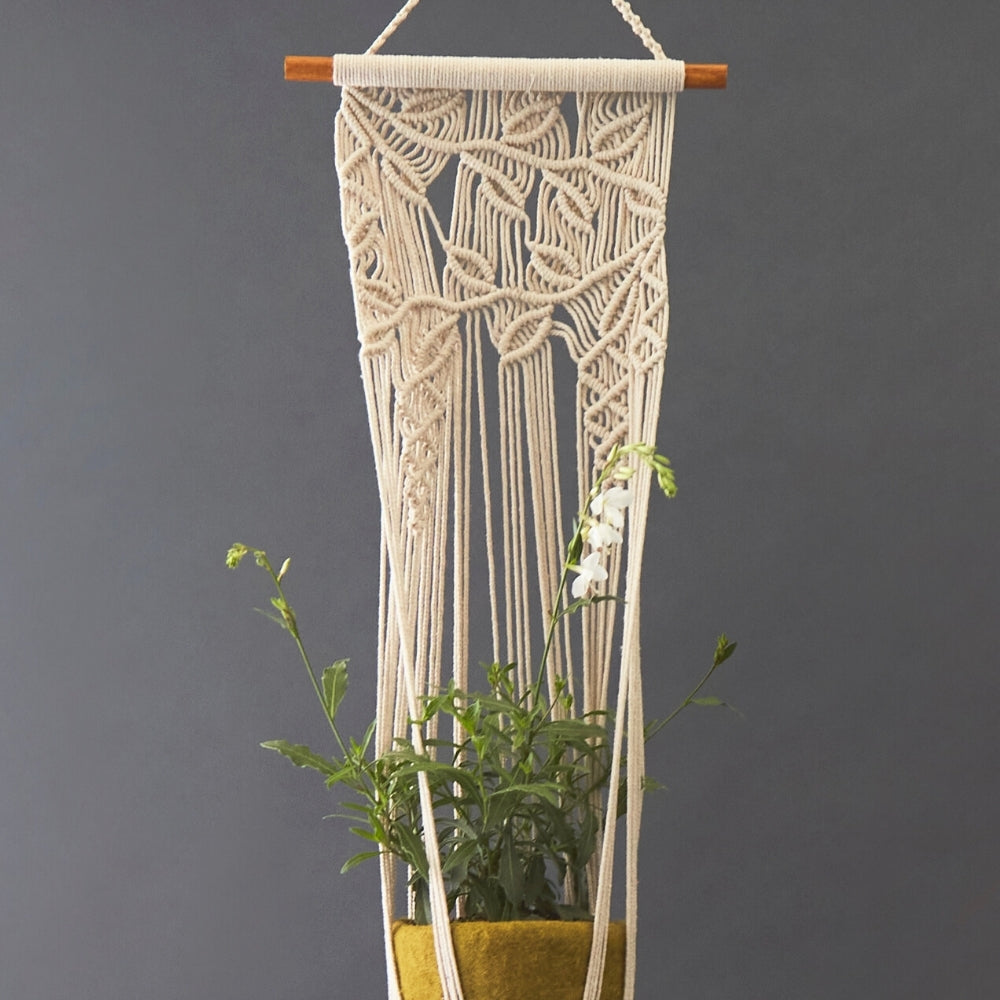 hanging felt planter Olive Green Felt Hanging Succulent Planter Set – Artisan Variety