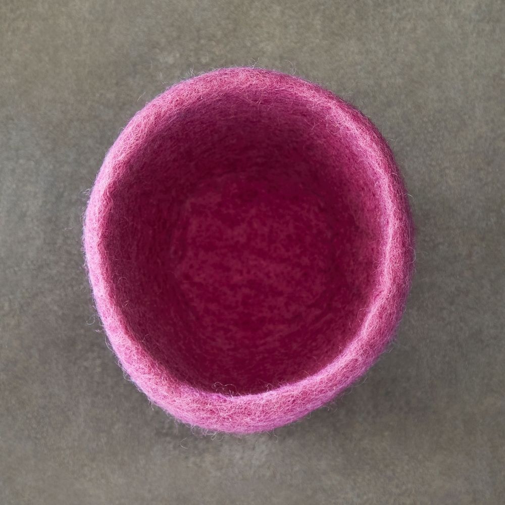 Pink Felt Succulent Planter