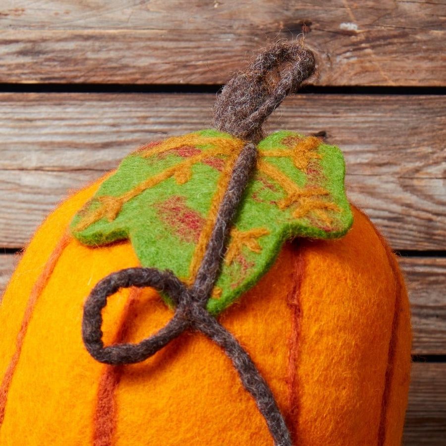 Large Felt Fall Decor Pumpkin