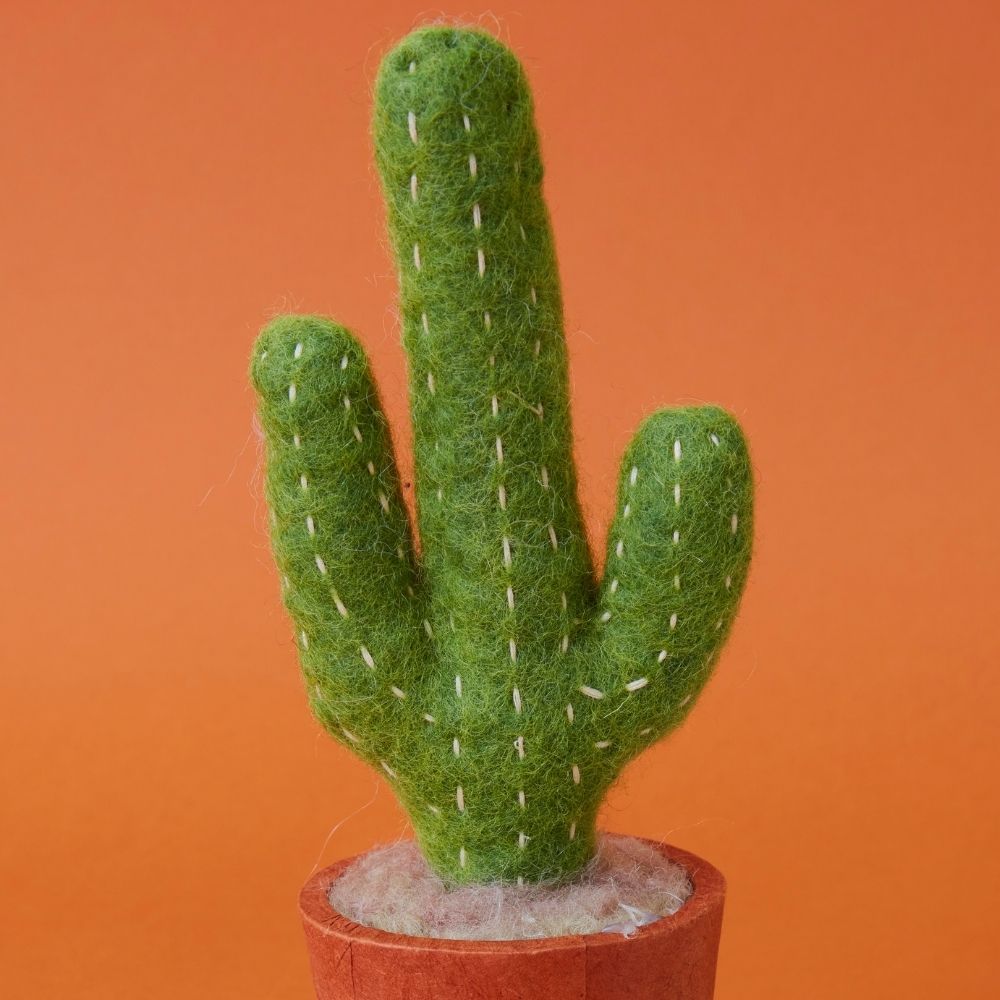 Felt Saguaro Cactus Pot
