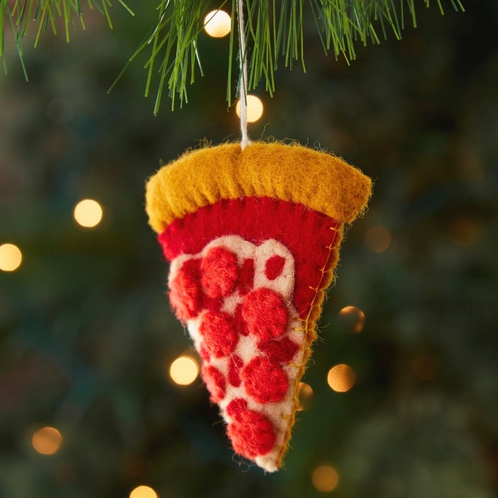 Felt Pizza Slice Ornament