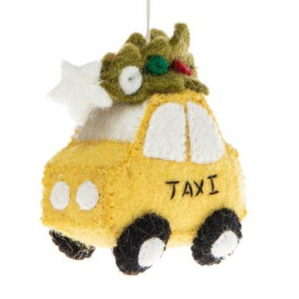 Felt Taxi Ornament