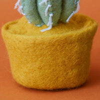 Felt Yellow Pot Green Cactus