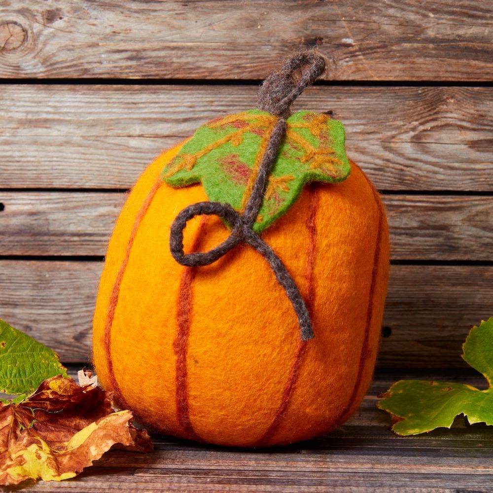 Large Felt Fall Pumpkin Set of 2