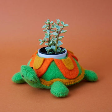 Felt Tortoise Ceramic Planter