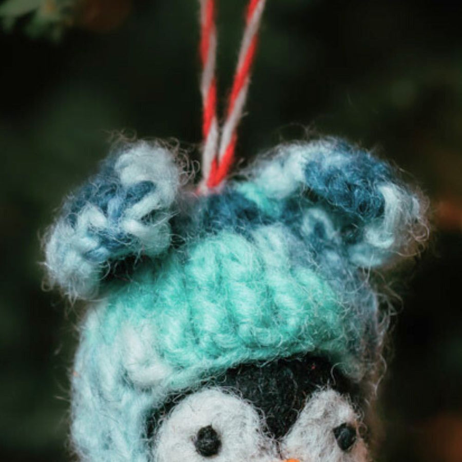 Felt Holiday Winter Penguin Ornament
