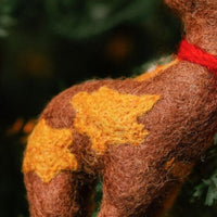 Felt Giraffe Holiday Figurine