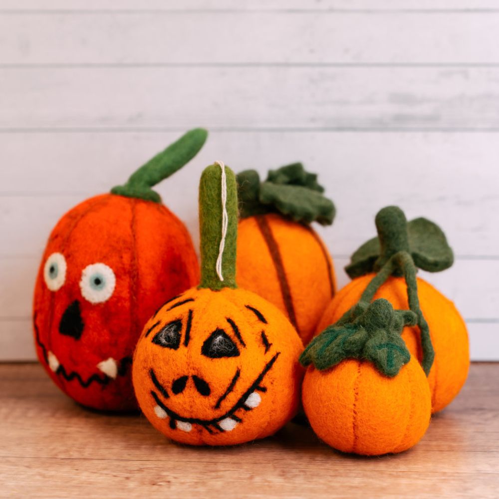 Felt Tabletop Pumpkin Patch Set of 5
