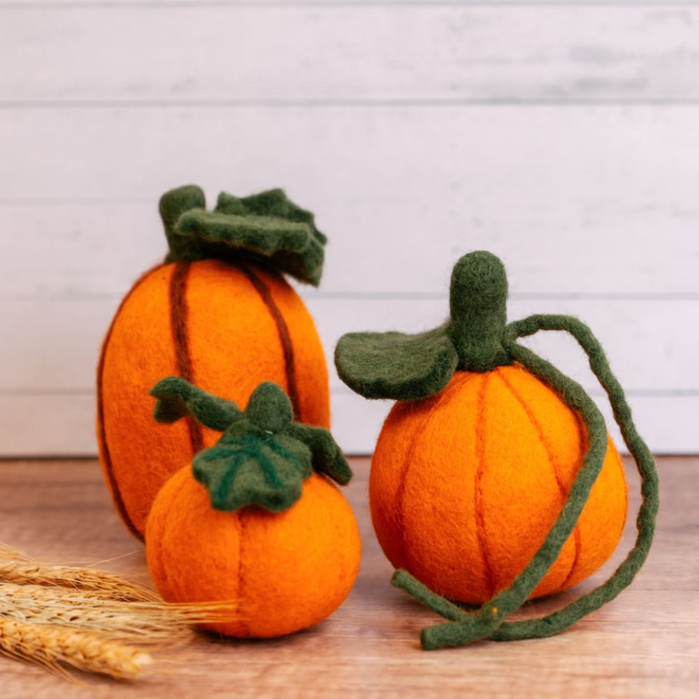 Felt Tabletop Pumpkin Patch Set of 5