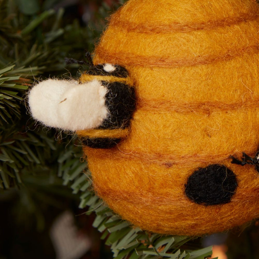 Felt Bee Hive Ornament