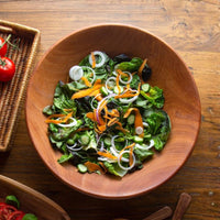 Rustic Wood Bowls for Serving Salads and Fruits