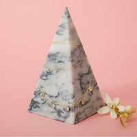 Gray Marble Paper Weight Jewelry Pyramid