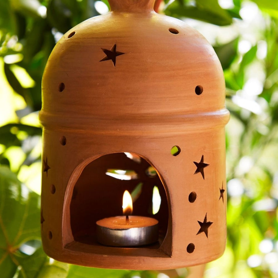 Star Terracotta Hanging Lantern Set