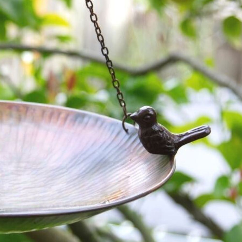 Hanging Metal Bowl Bird Bath