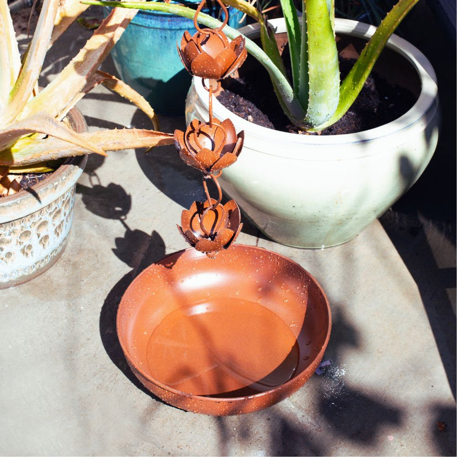 Lotus Cups Rain Chain 5ft