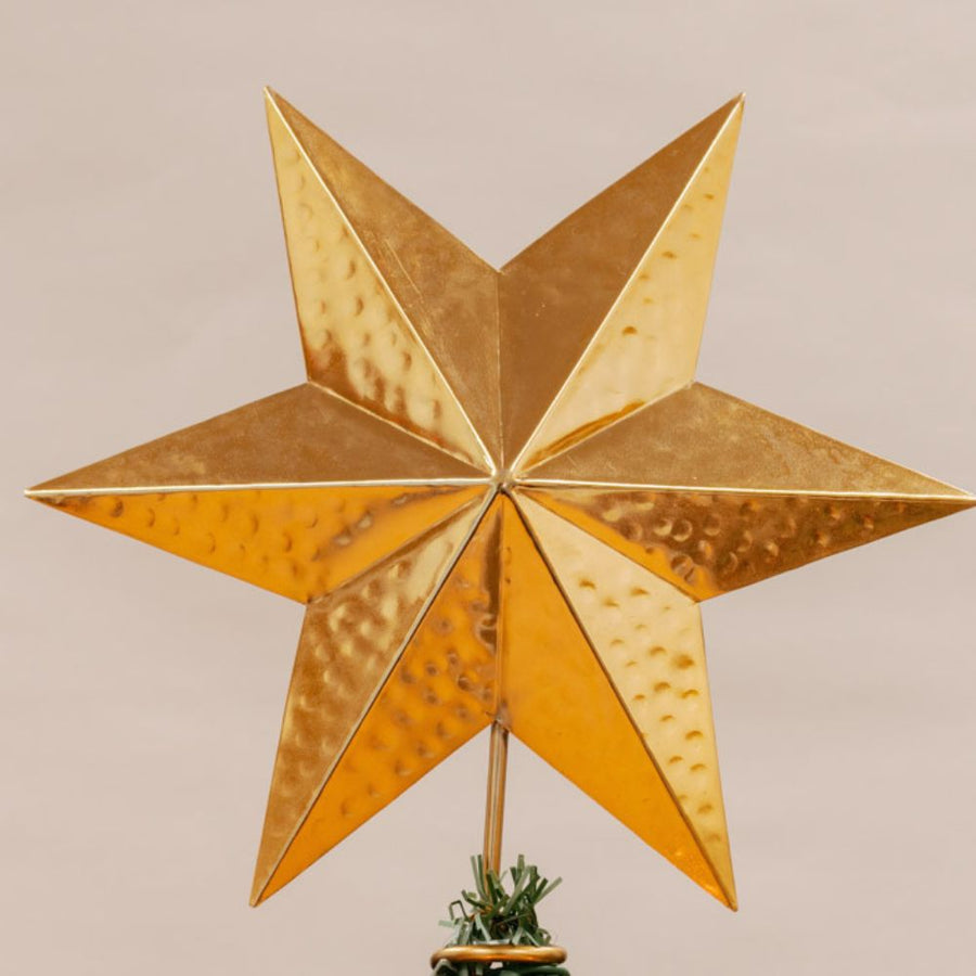 Large Gold Star Tree Topper