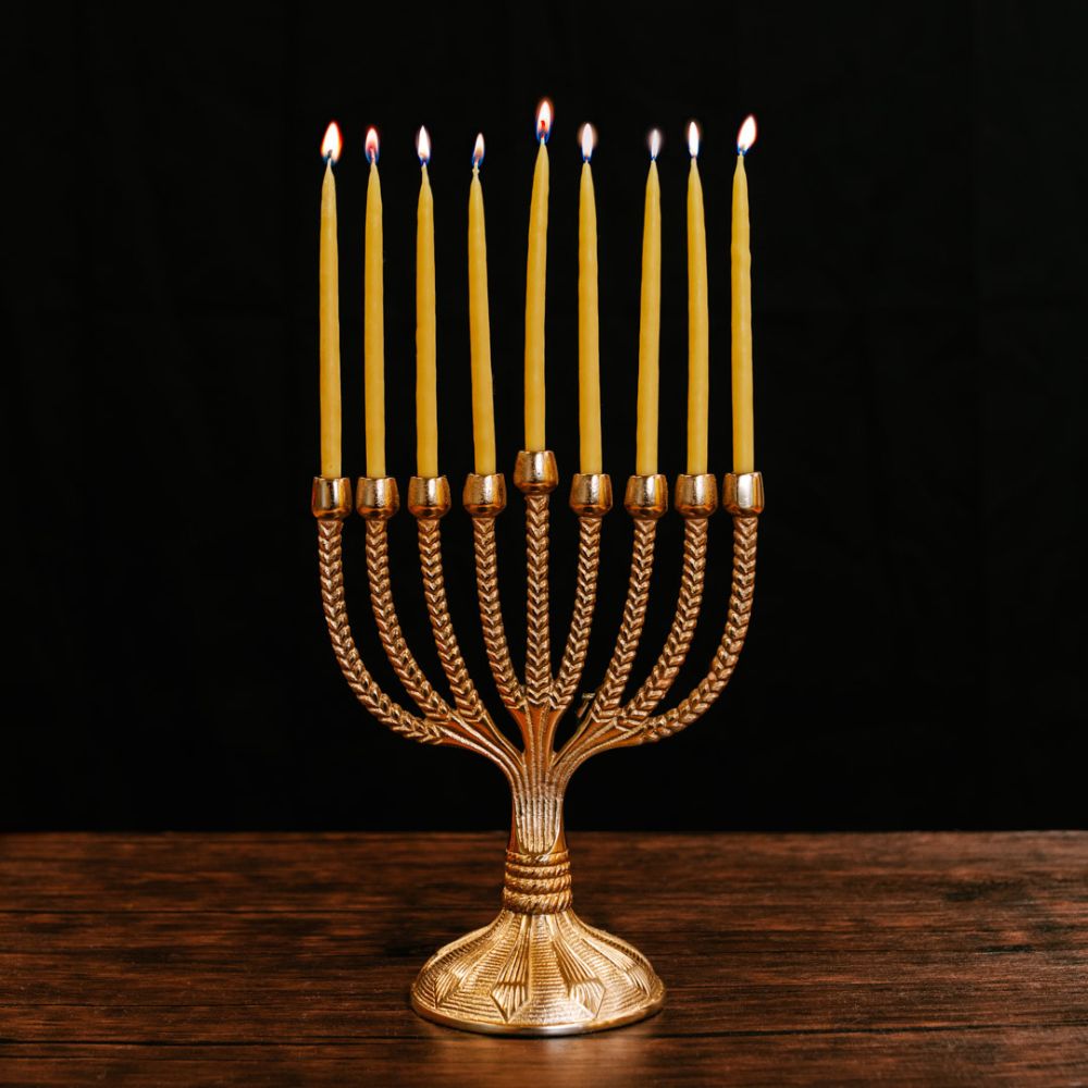 Gold Vine Menorah