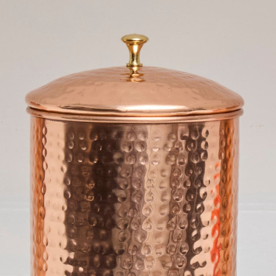 Hammered Pure Copper Canister