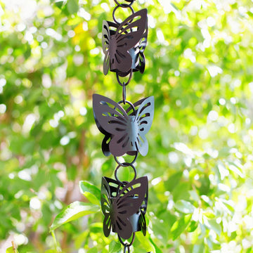 Black Butterfly Rain Chain