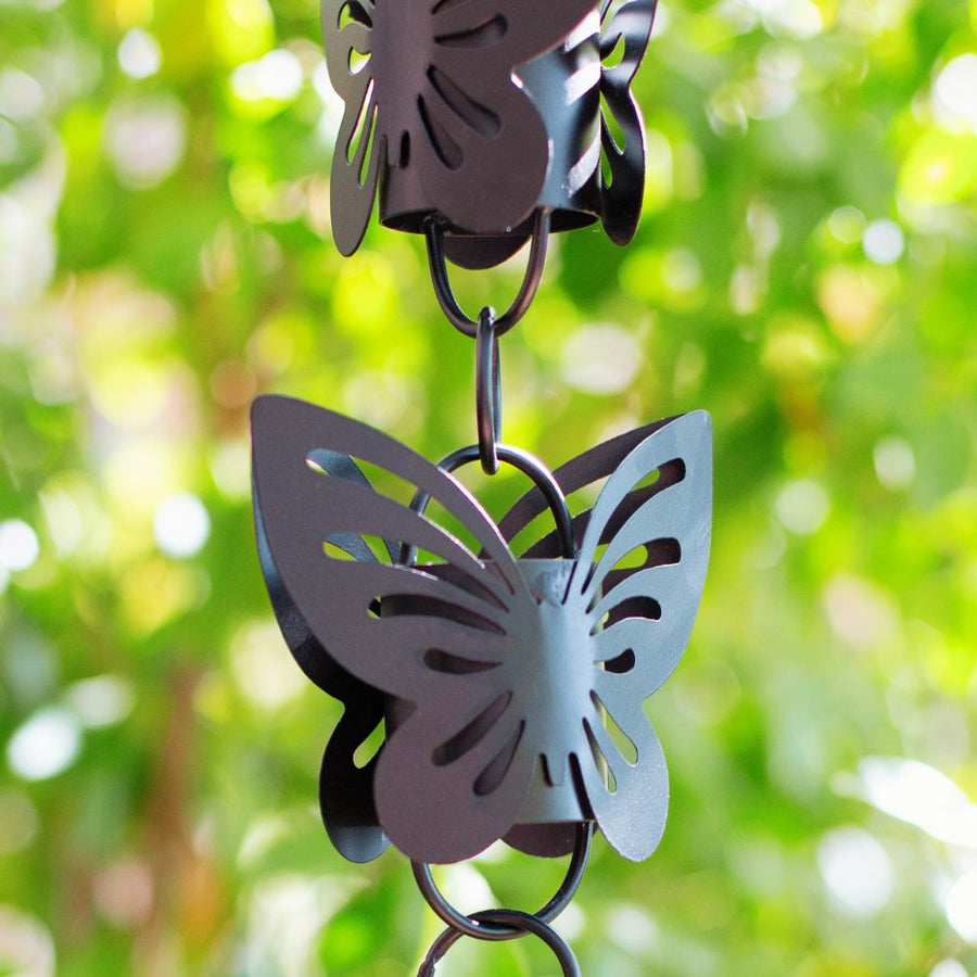 Black Butterfly Rain Chain