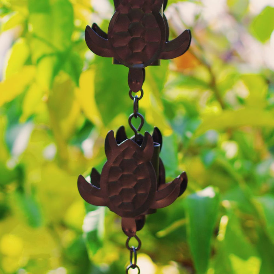 Black Turtle Rain Chain