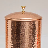 Hammered Pure Copper Canister Set