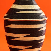 Small Black Papyrus Agaseke Peace Basket