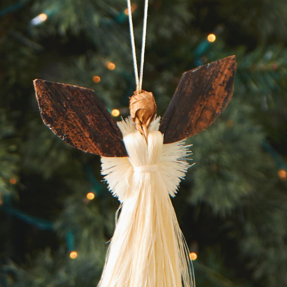 Sisal Angel Ornament Set