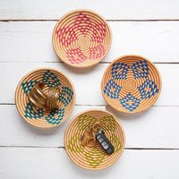 Set of 4 Colorful Jewelry Ring Dish Garlic Kitchen Bowls