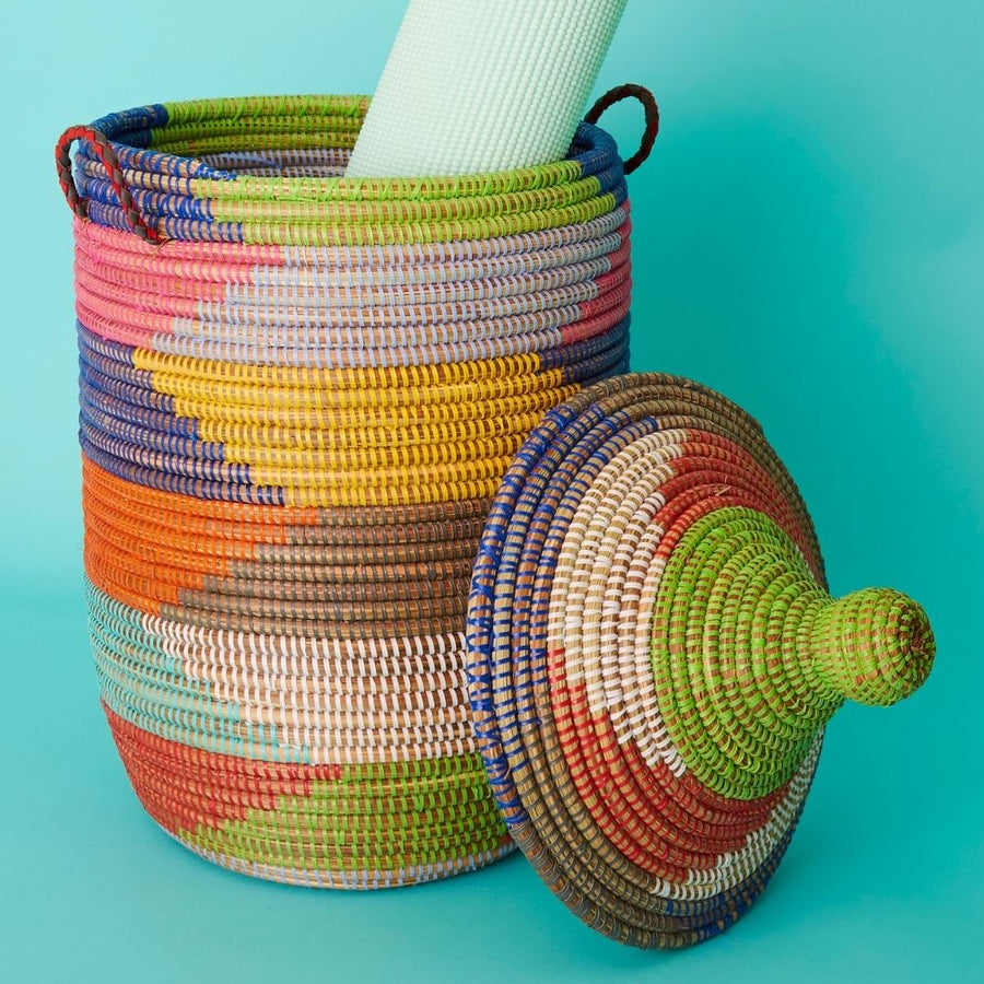 Large Storage Basket Set Rainbow Colors