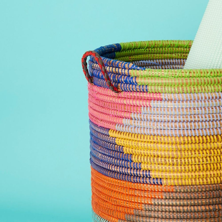 Small Storage Basket Rainbow Colors