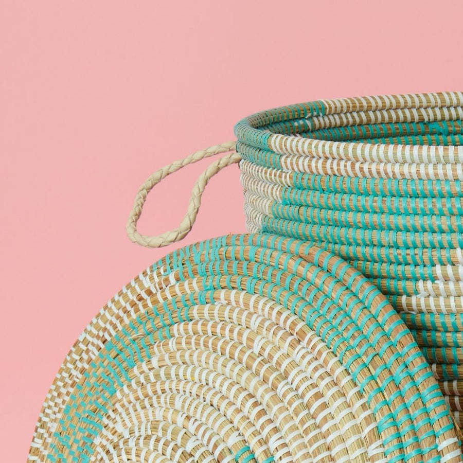 Medium Storage Basket Turquoise