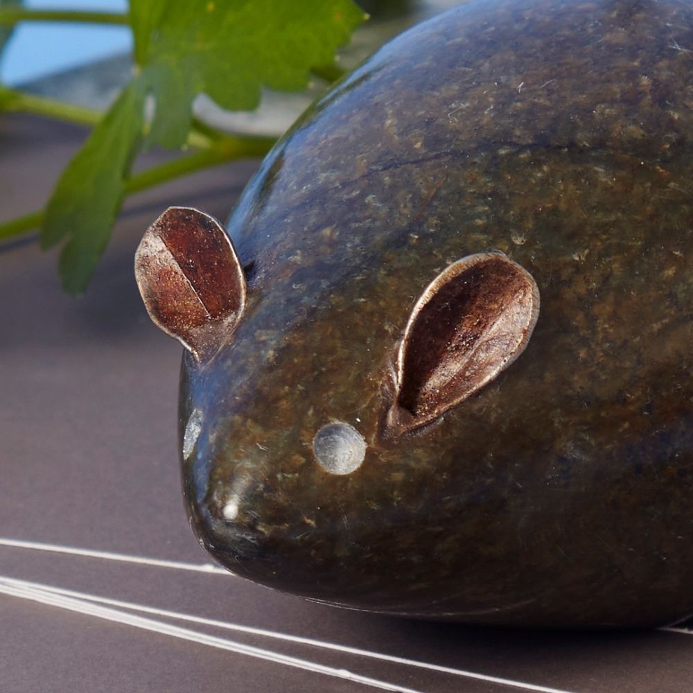 Shona Stone Mini Mouse Sculpture