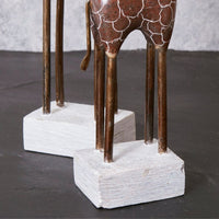 Shona Stone Short Tall Giraffe Sculpture Set