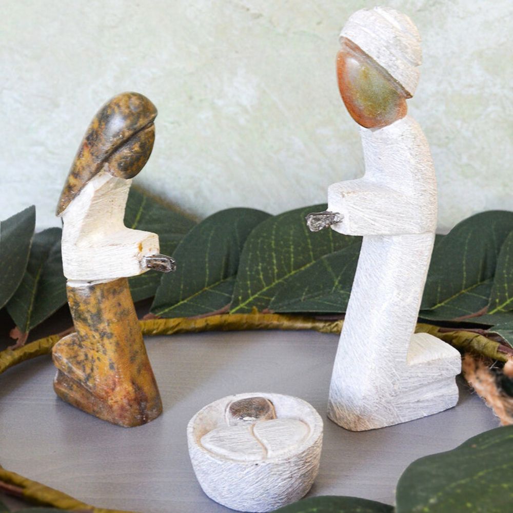 Shona Stone Praying Holy Family