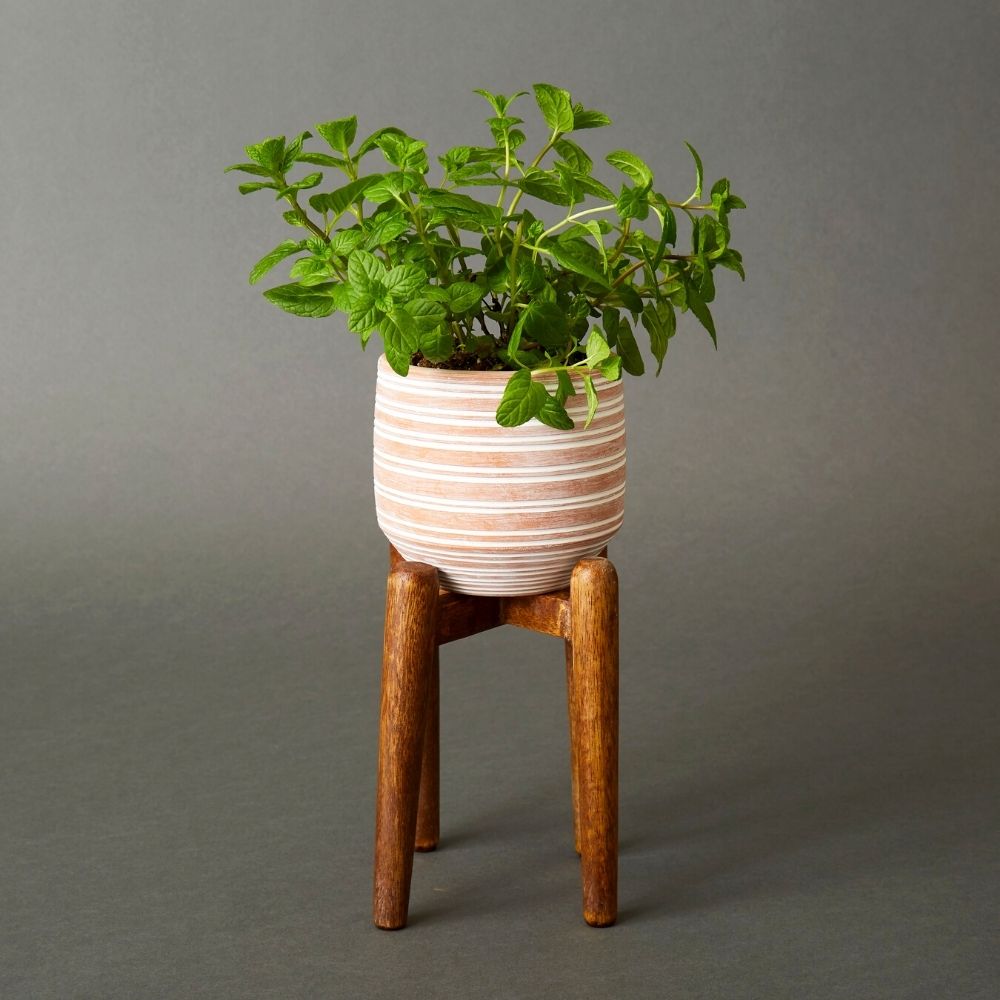 tabletop plant stands indoor Mini Wood Tabletop Plant Stand – Artisan Variety