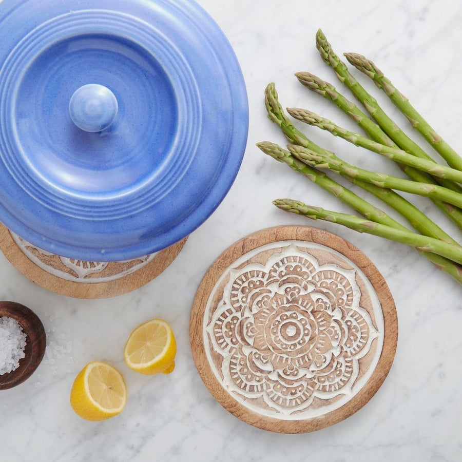 Mandala Wood Trivet Set