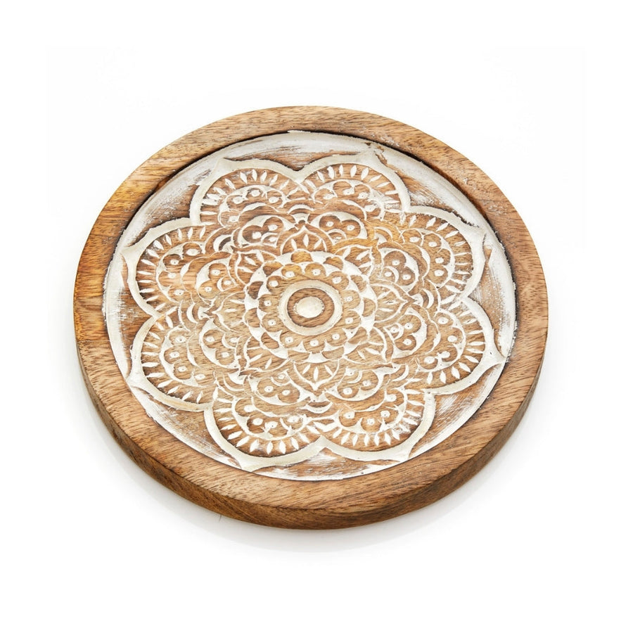 Mandala Wood Trivet Set