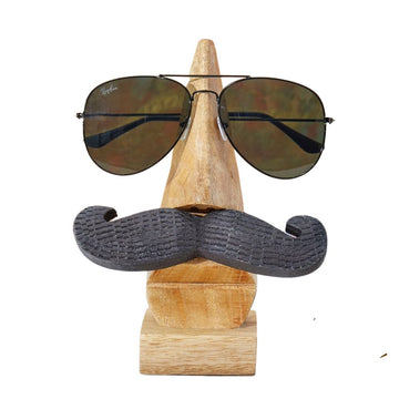 Mustache Wood Eyeglasses Holder