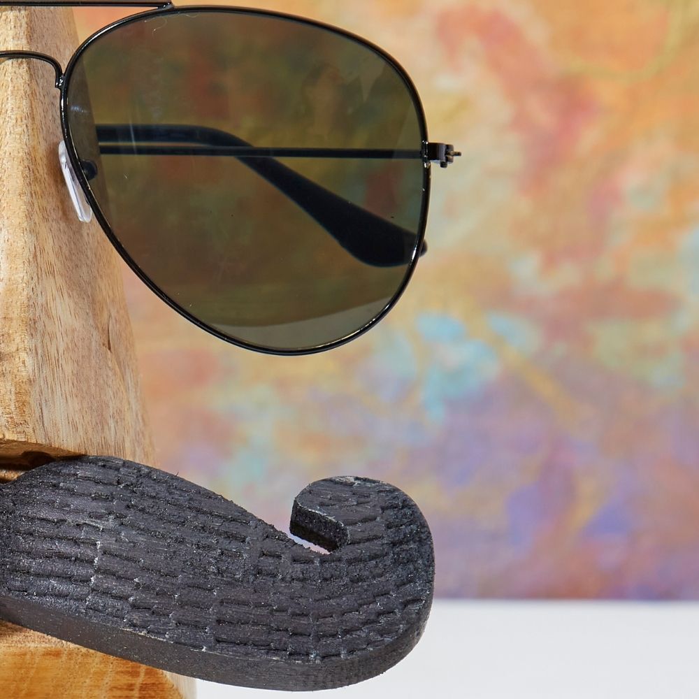 Mustache Wood Eyeglasses Holder