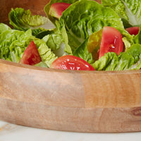 12" Medium Wood Serving Platter Shallow Bowl