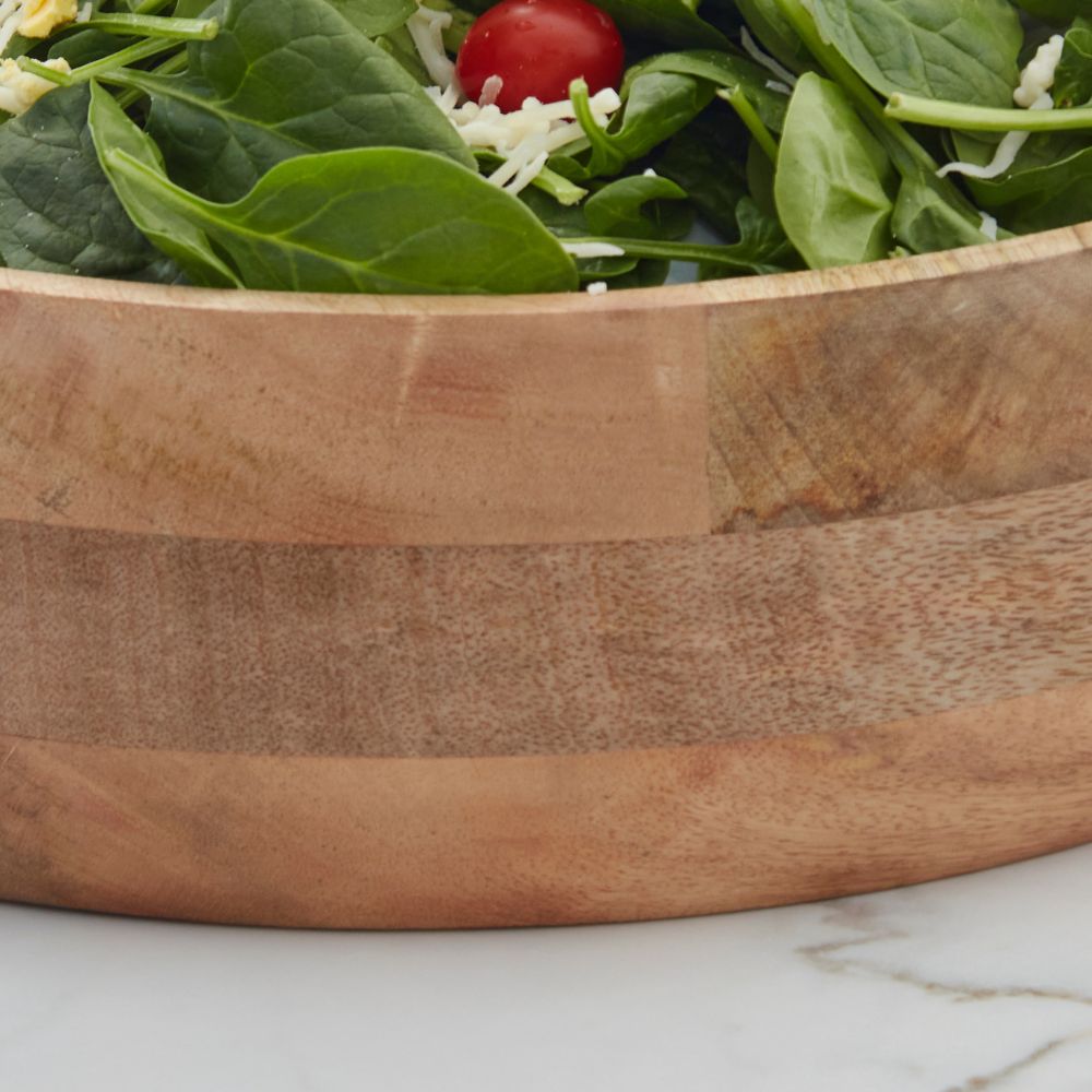 18" Jumbo Wood Fruit Salad Serving Bowl