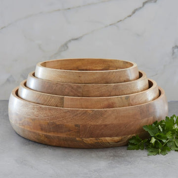 18 inch Jumbo Wood Salad Bowl Set