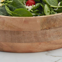 Jumbo Wood Fruit Salad Serving Bowl Set of 2